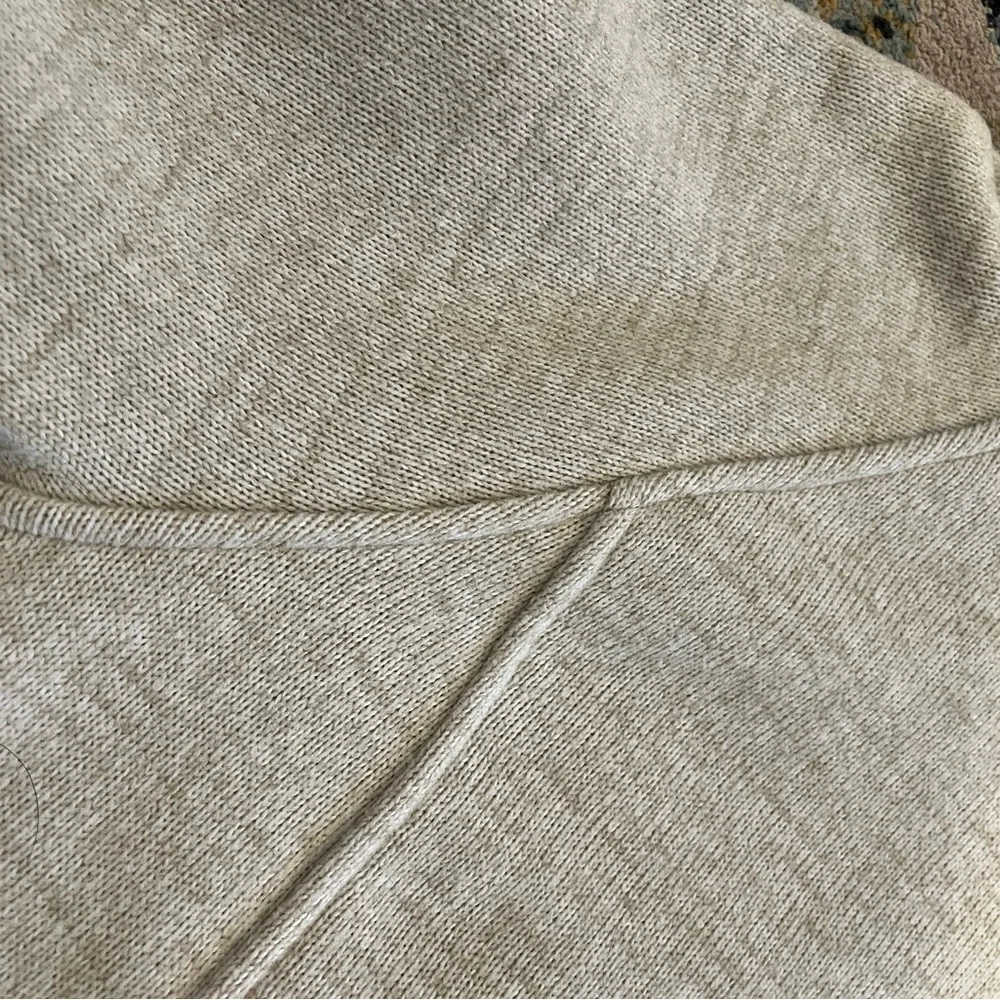 prAna Tri Thermal Threads Women's Tunic Cream Cowl Neck Sweater - Picture 5 of 13